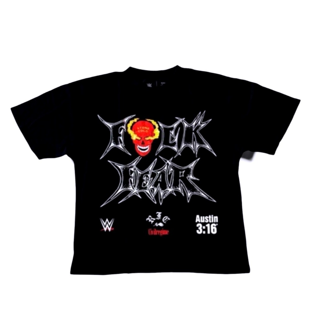 Civil‎ Regime WWE Stone Cold Steve Austin Fear Oversized Tee Black Small NEW